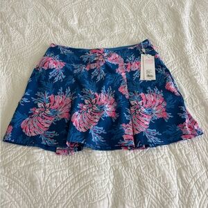 Lilly Pulitzer Vibrant Blue and Pink Luxletic skort